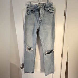 NWOT Abercrombie Curve Love High Rise Dad Jeans -- 27 L